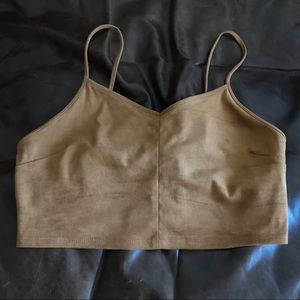 Suede Crop Tank